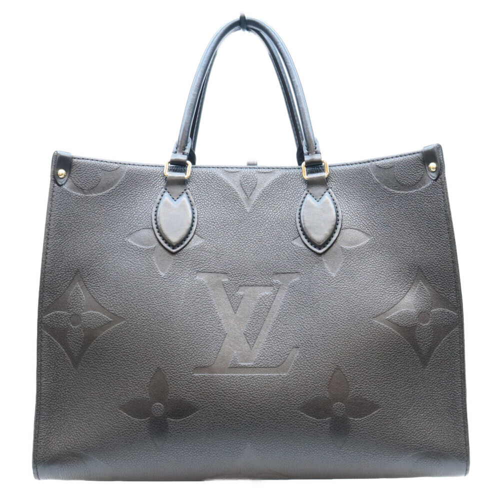 LOUIS VUITTON M45595 Empreinte OnTheGo MM Tote Bag, Black with Gold Hardware,...